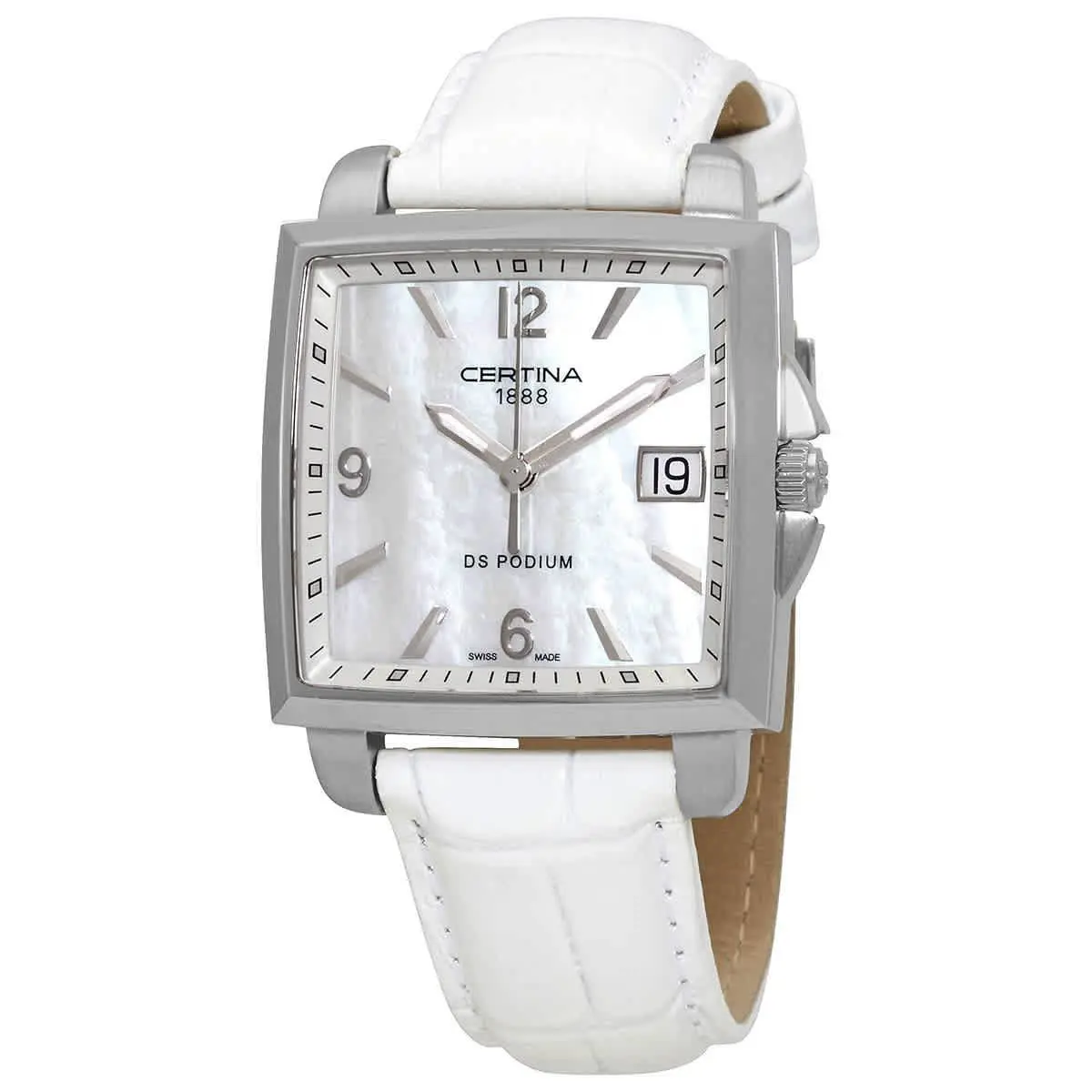 DS Podium Quartz White Mop Dial Ladies Watch C0013101611700 by Certina