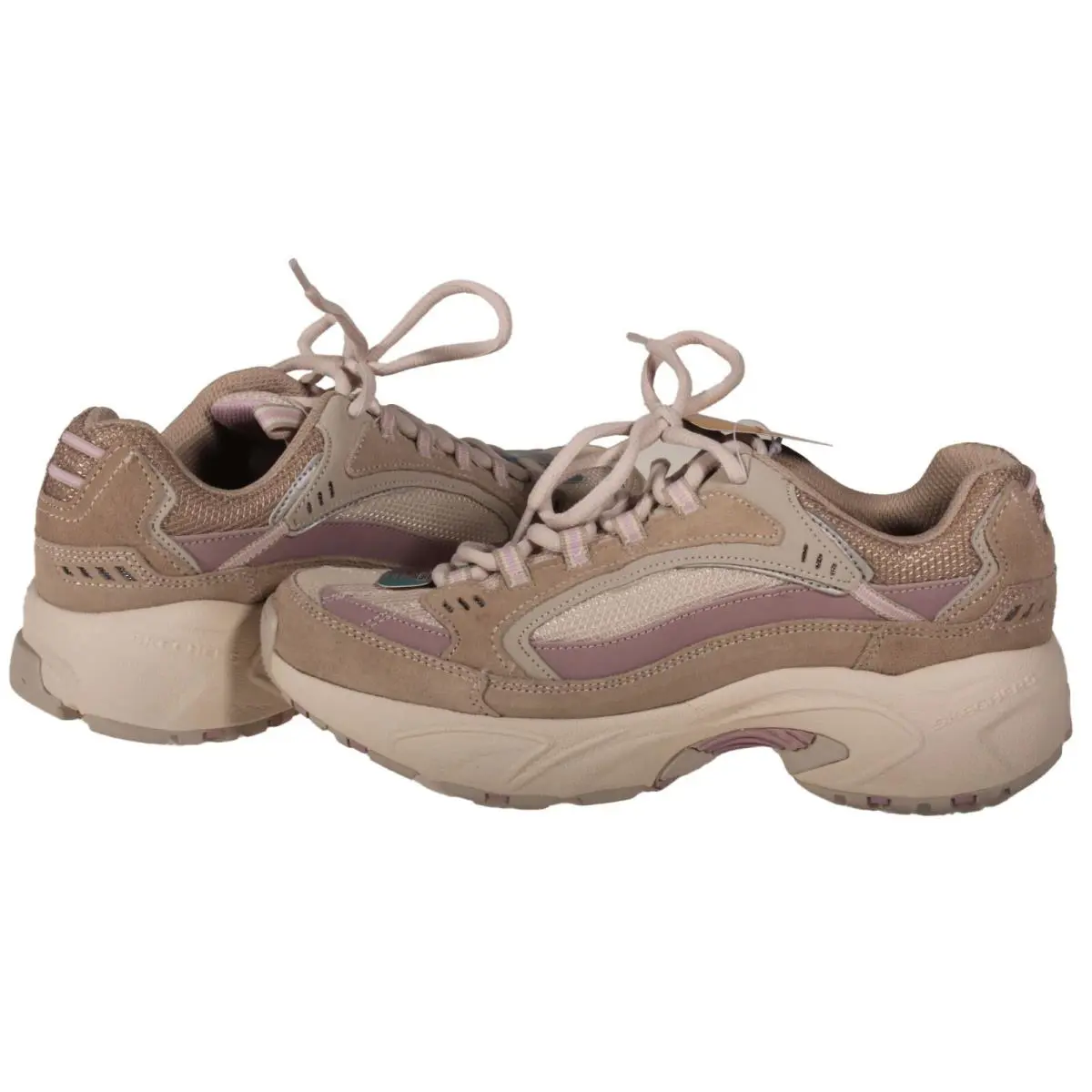 Skechers Sport Stamina - Cross Road Womens Sneaker Taupe / Lavender US Size 7.5 - Beige