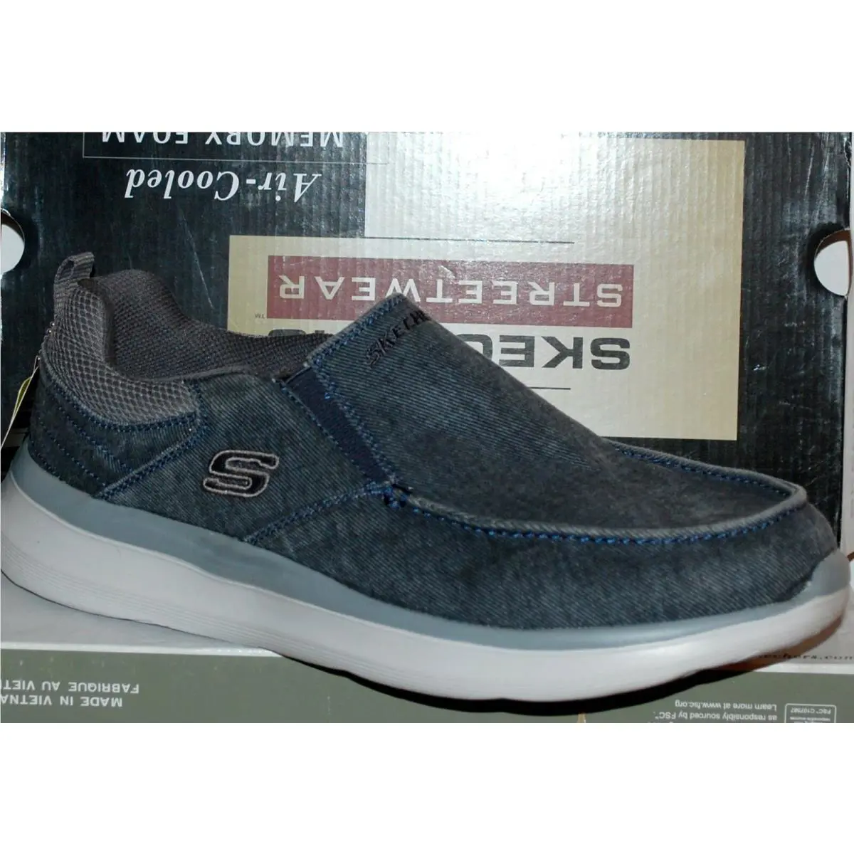 Skechers shoes - Skechers Classic Fit Memory Foam - Blue (UPC: 194428136301) 1