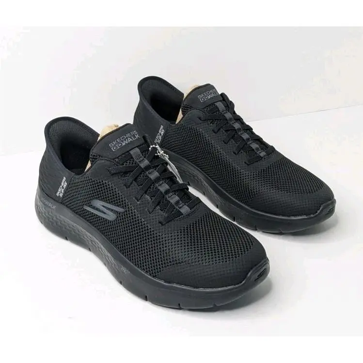Skechers Slip-ins Go Walk Flex Sneakers Black Women`s 11