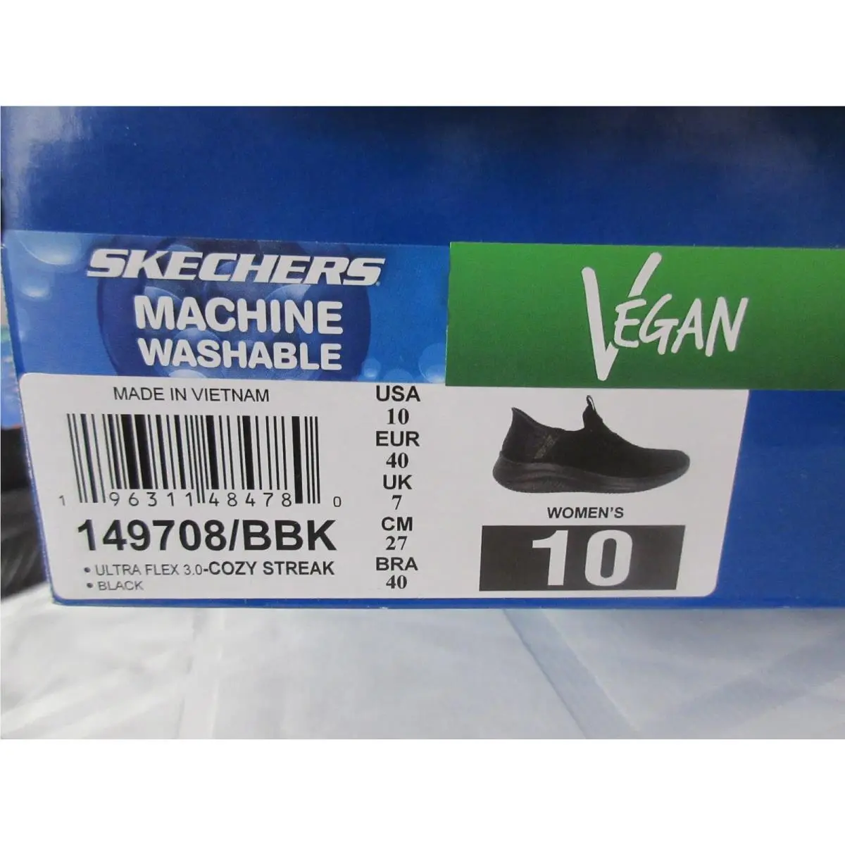 Skechers shoes - Ultra Flex 3.0 CozyStreak - Ultra Flex CozyStreak - 149708 - Black 10
