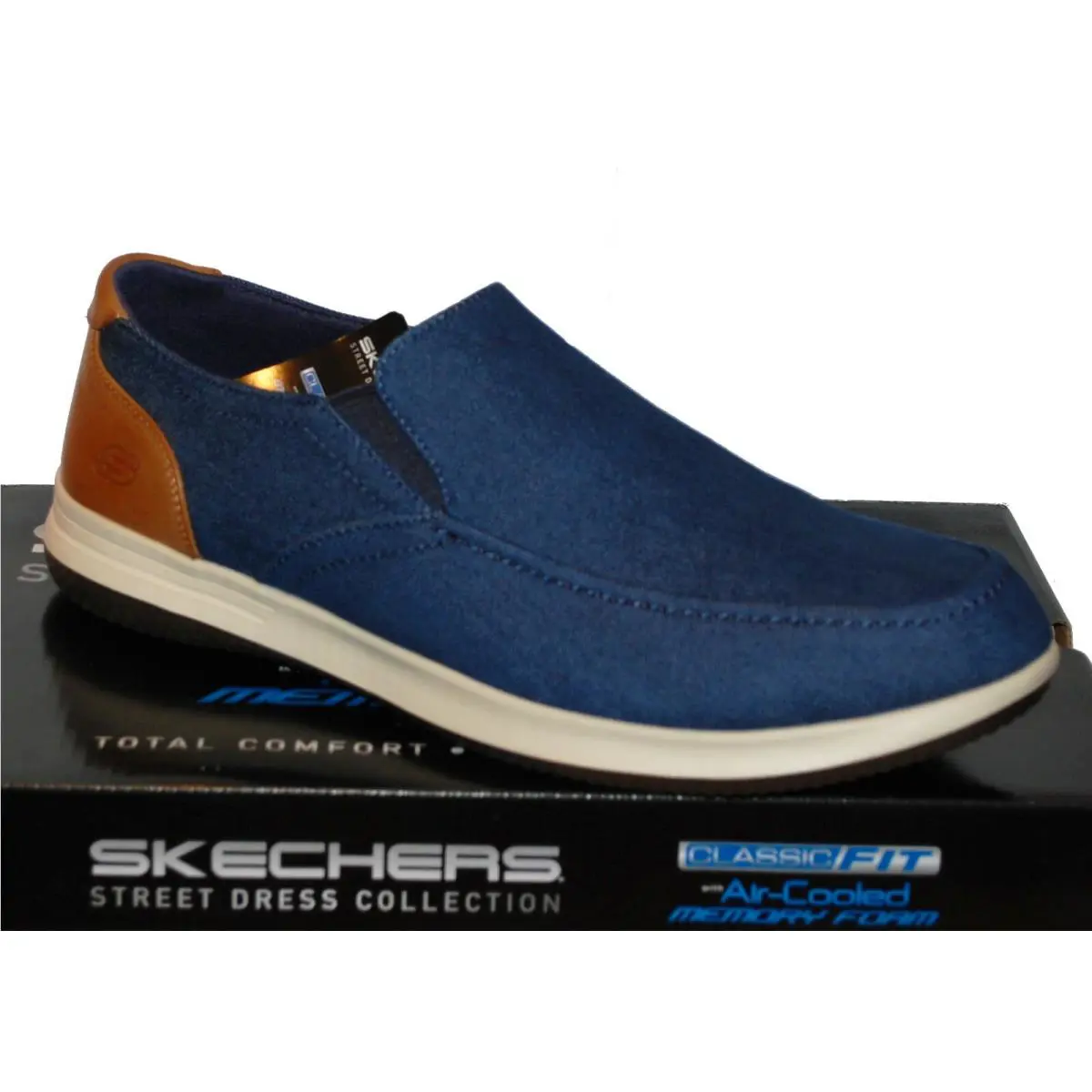 Skechers shoes - Memory Foam Air Cooled - Memory Foam Air Cooled - Blue (UPC: 194428751139) 3
