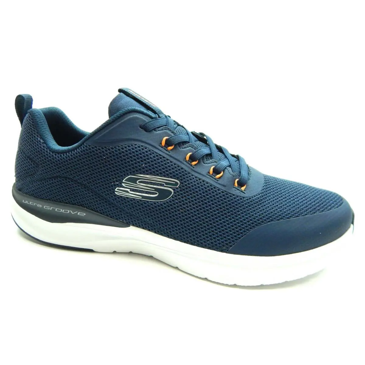 Skechers Men`s Ultra Groove Navy Air Cooled Memory Foam Shoes Size 13.0 - NAVY