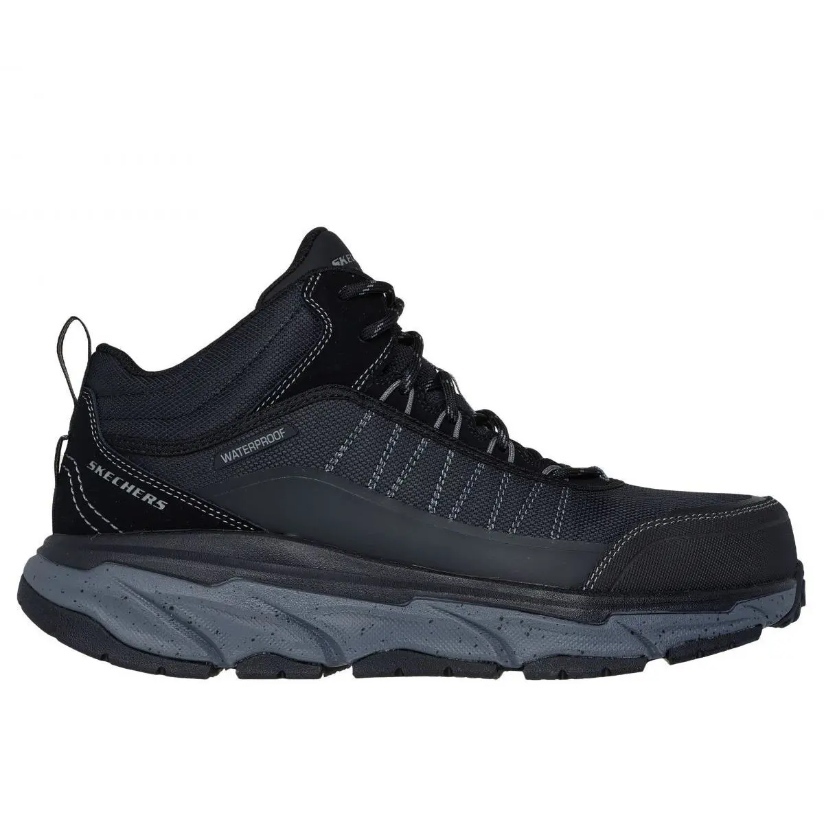 Skechers Work Men`s D`lux Journey Composite Toe Waterproof Work Boot Black/gray