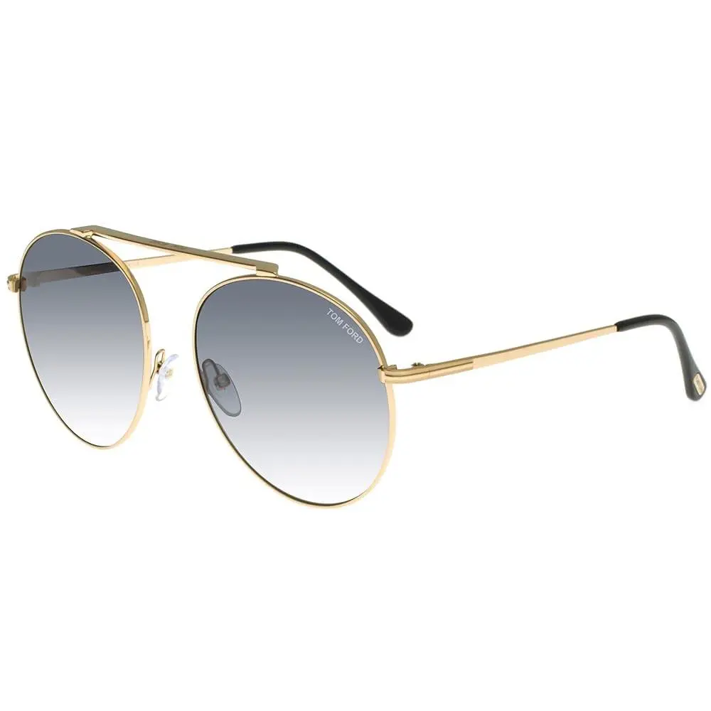 Tom Ford Women`s Simone Round 58mm Gradient Sunglasses Rose Gold FT0571-28B