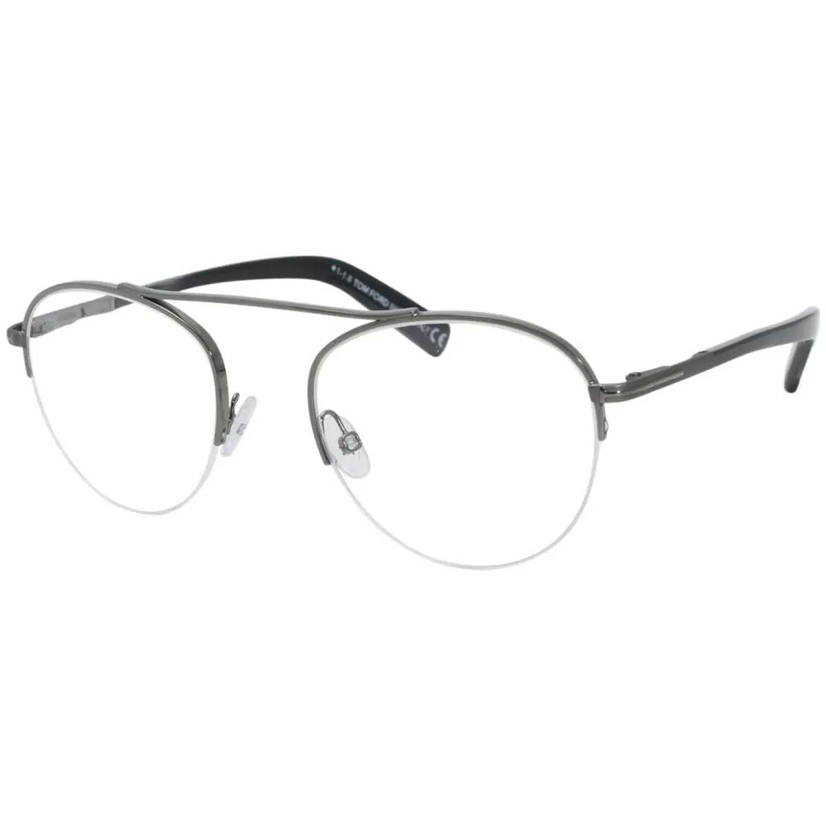 Tom Ford TF5451 012 Eyeglasses Men`s Silver/black Half Rim Optical Frame 50mm