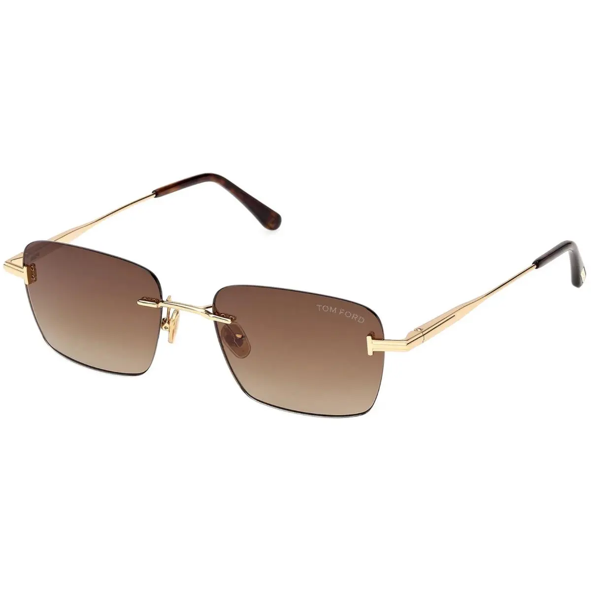 Tom Ford JAKE-02 1354 30F Shiny Deep Gold/gradient Brown Men`s Sunglasses
