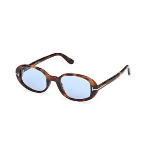 FT1364 Iggy 53V Blonde Havana/blue Oval Sunglasses by Tom Ford