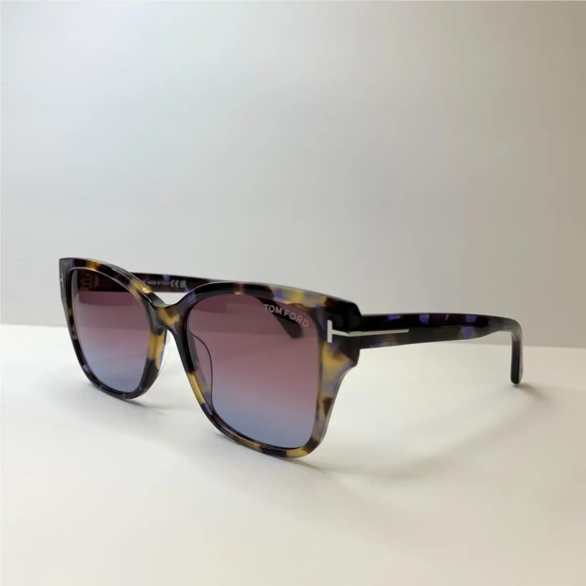 Tom Ford TF 1108 Elsa 55Z 55 Havana W/gradient Violet Lenses