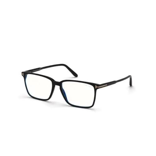 Tom Ford FT5696B 001 Shiny Black Rectangular 56mm Men`s Eyeglasses