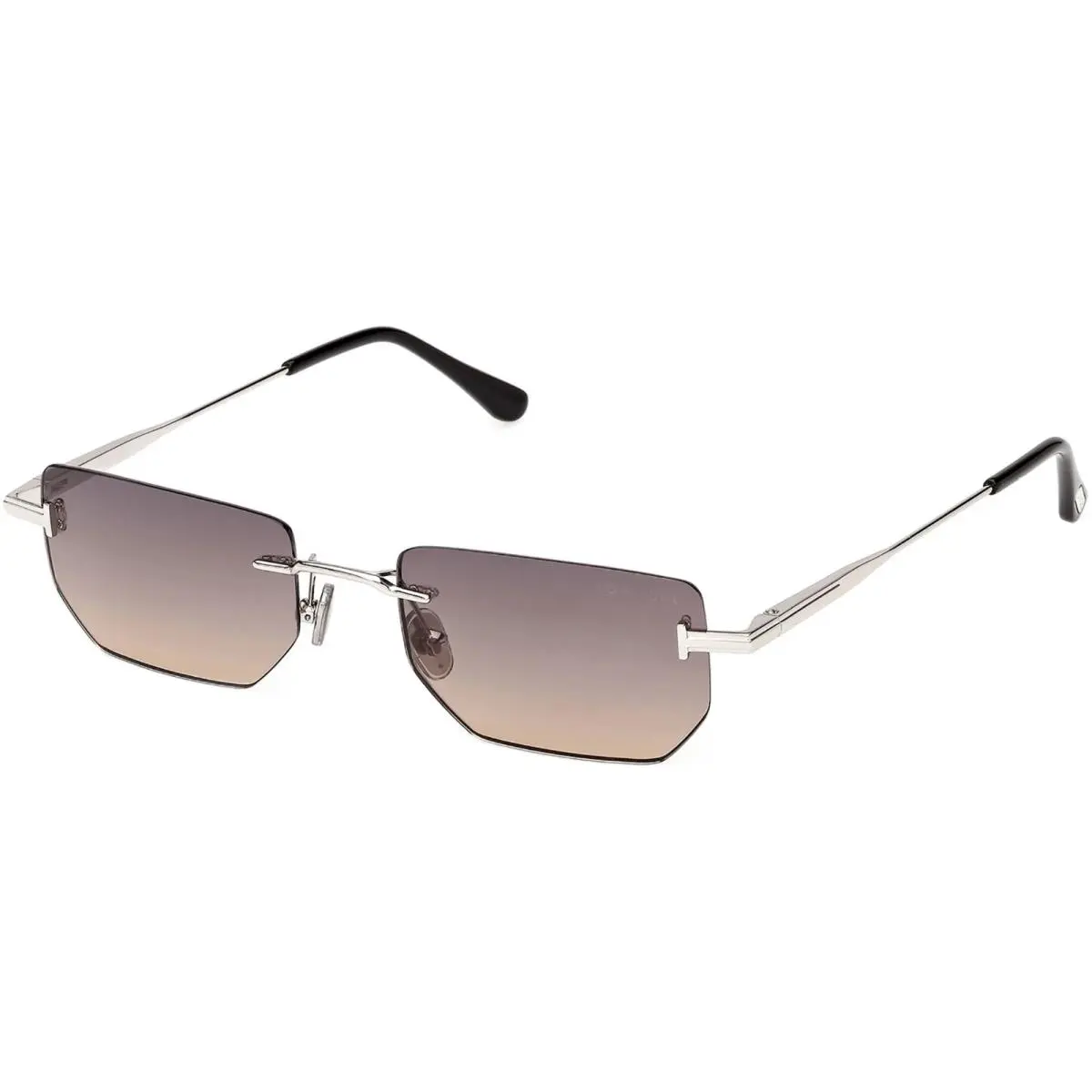 Tom Ford ETHAN-02 FT 1355 16B Shiny Palladium/ Gradient Grey Men`s Sunglasses - Frame: Shiny Palladium, Lens: Gray
