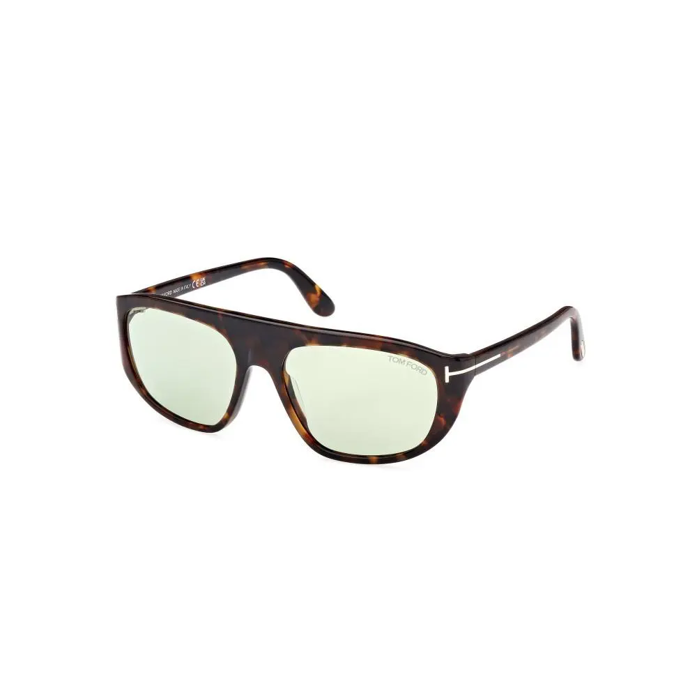 Tom Ford Unisex Edward Aviator 58mm Sunglasses Dark Havana FT1002-52N