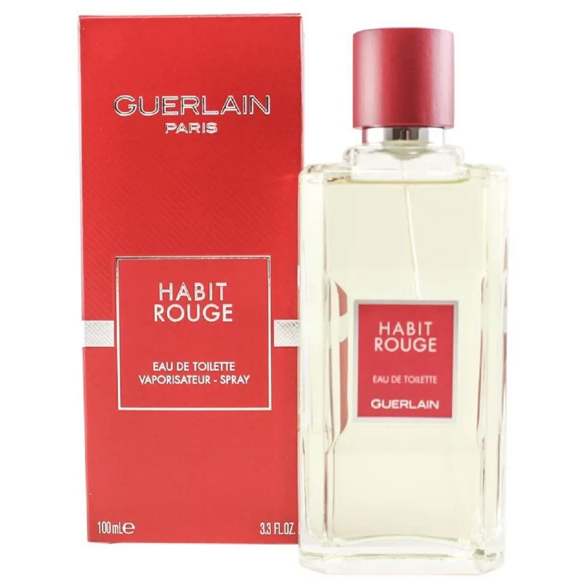Habit Rouge  3.4 oz Edt Men Cologne Spray by Guerlain