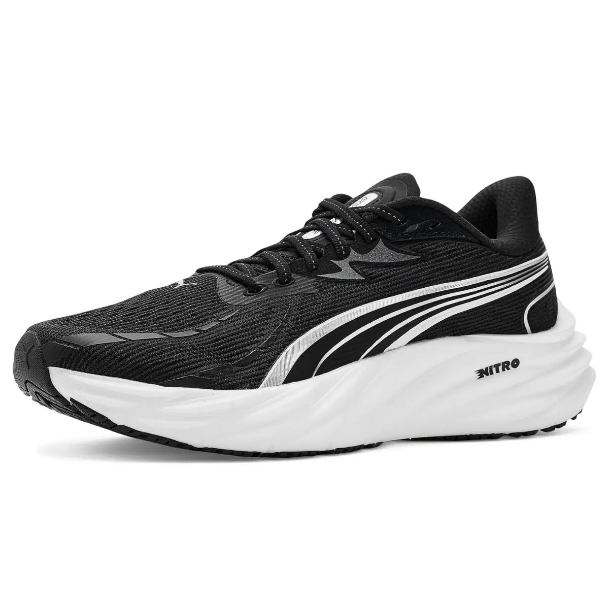 Man`s Sneakers Athletic Shoes  Velocity Nitro 4 Running Shoes Black/Silver by Puma