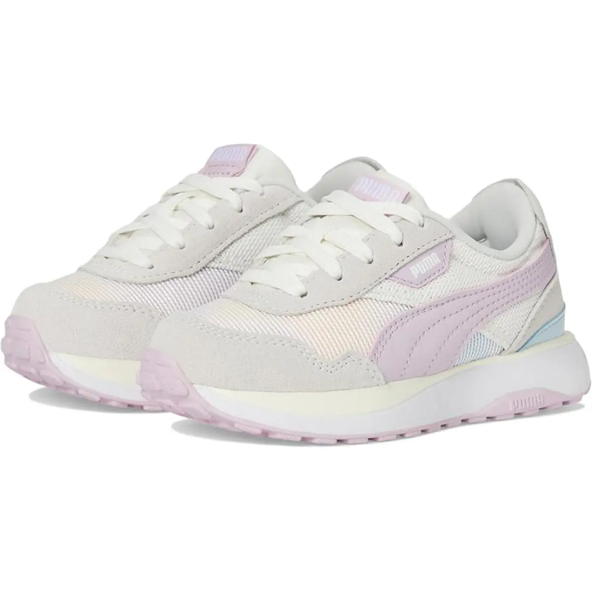 Puma Cruise Rider Sneakers Kids US 2 Warm White Lace Up Comfort Sheos HAWK1298 - Ivory