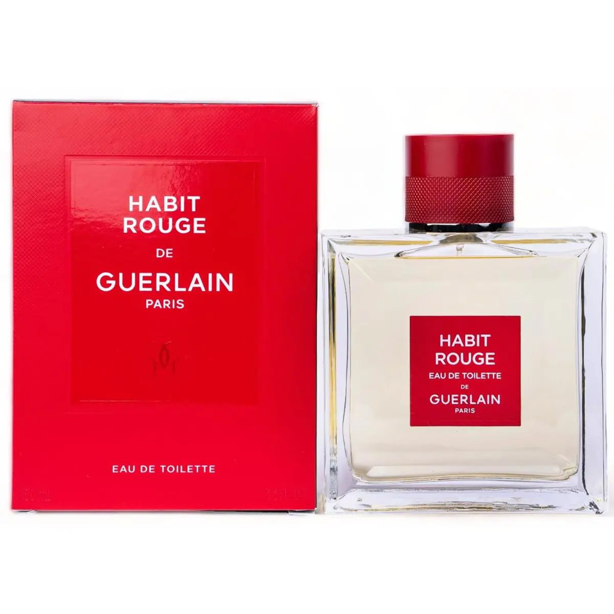 Guerlain Habit Rouge For Men Cologne 3.4 Oz 100 ml Edt Spray