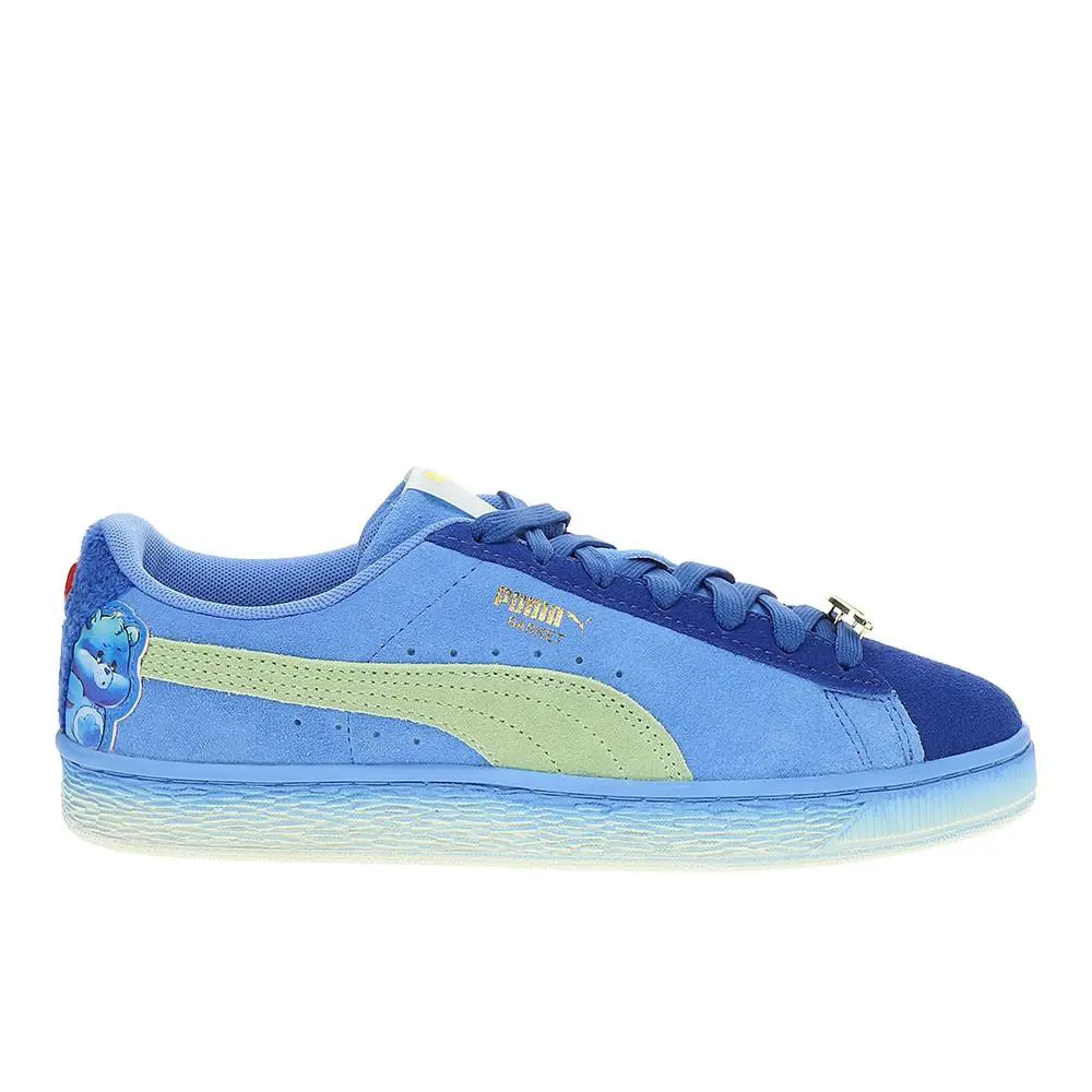 Puma Basket Grumpy Grouchy Lace Up Womens Blue Sneakers Casual Shoes 40690201