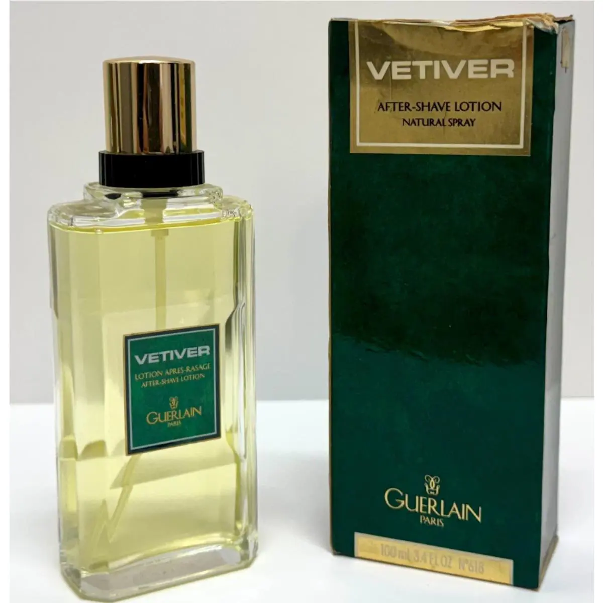 Vetiver Guerlain Paris After Shave Lotion 3.4 OZ / 100 ML Natural Spray Vintage