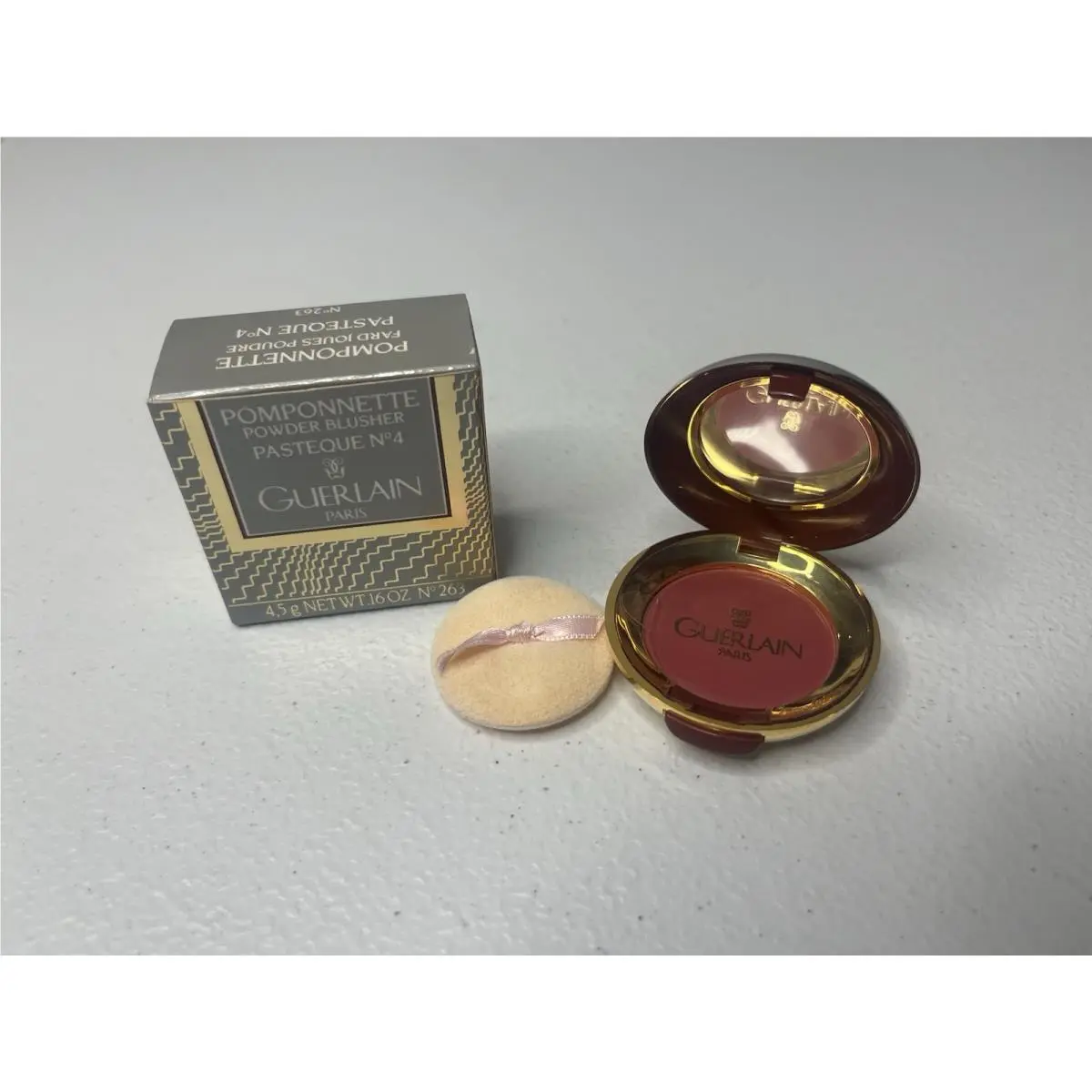 Guerlain Pomponnette Powder Blusher No.4 Compact with Mirror Htf