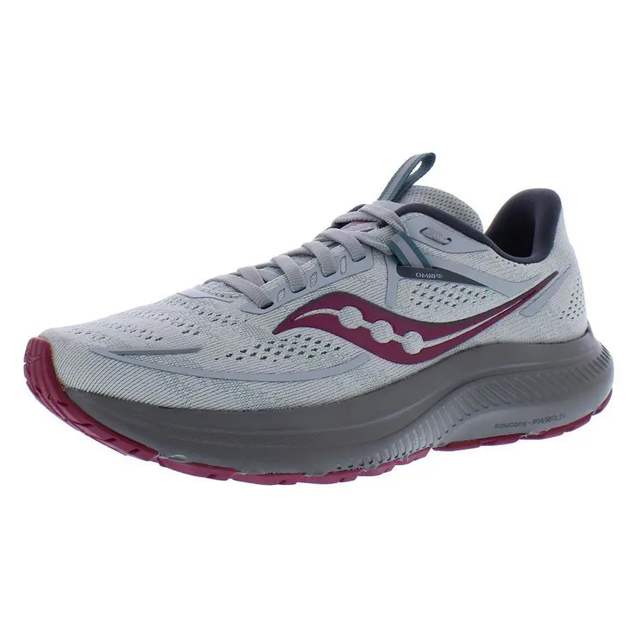 Saucony shoes - Concrete/Berry, Main: Grey 3