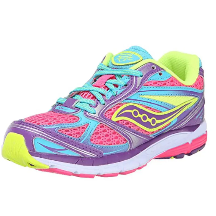 Saucony Girls Guide 8 Sneaker Pink/purple/blue SY52223 s - Pink/purple/blue