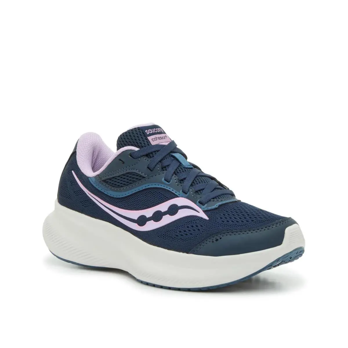 Woman`s Athleisure Saucony Cohesion 18 Running Shoe - Navy