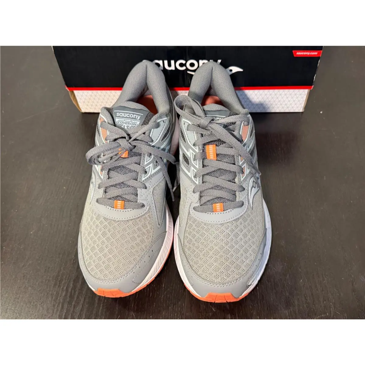 Saucony shoes - Saucony Cohesion 13 - Cohesion - Grey, Coral, Black, White 2