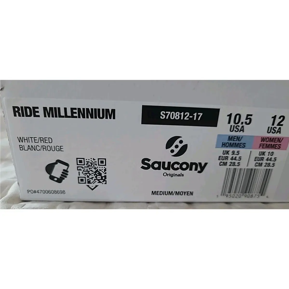 Saucony shoes - Saucony Ride Millennium - Ride Millennium - S70812-17 - White, Manufacturer: White/Red (UPC: 195020908754) 15