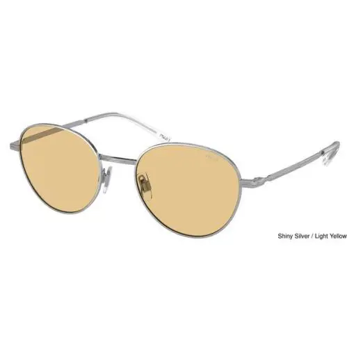Polo Ralph Lauren PH3144 Sunglasses - Shiny Silver / Yellow Lens 145-51-19mm
