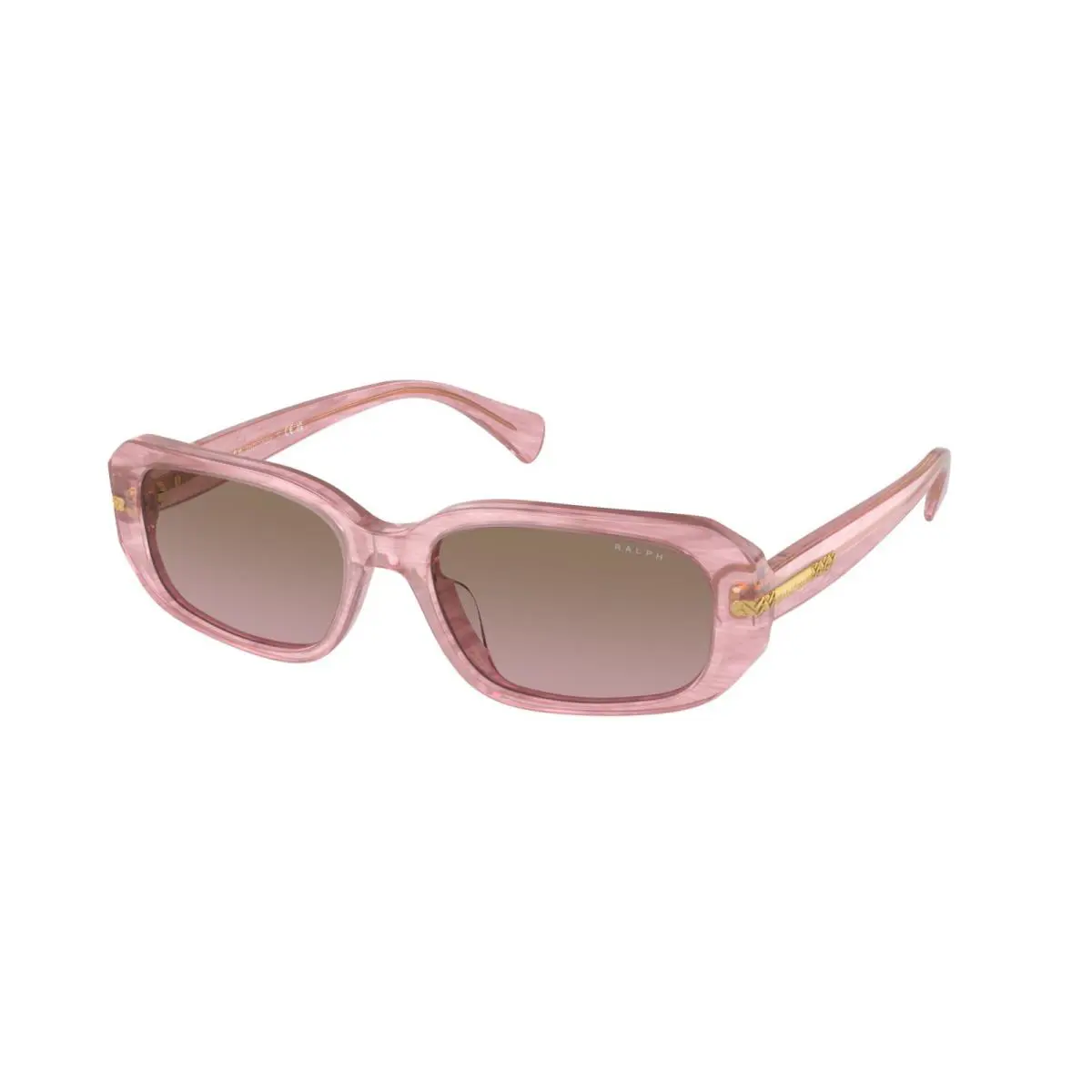 Ralph by Ralph Lauren RA5311U 619914 54-17-145 Women`s Sunglasses w/ Case - Frame: Shiny Striped Rose, Lens: Gradient Brown Rose