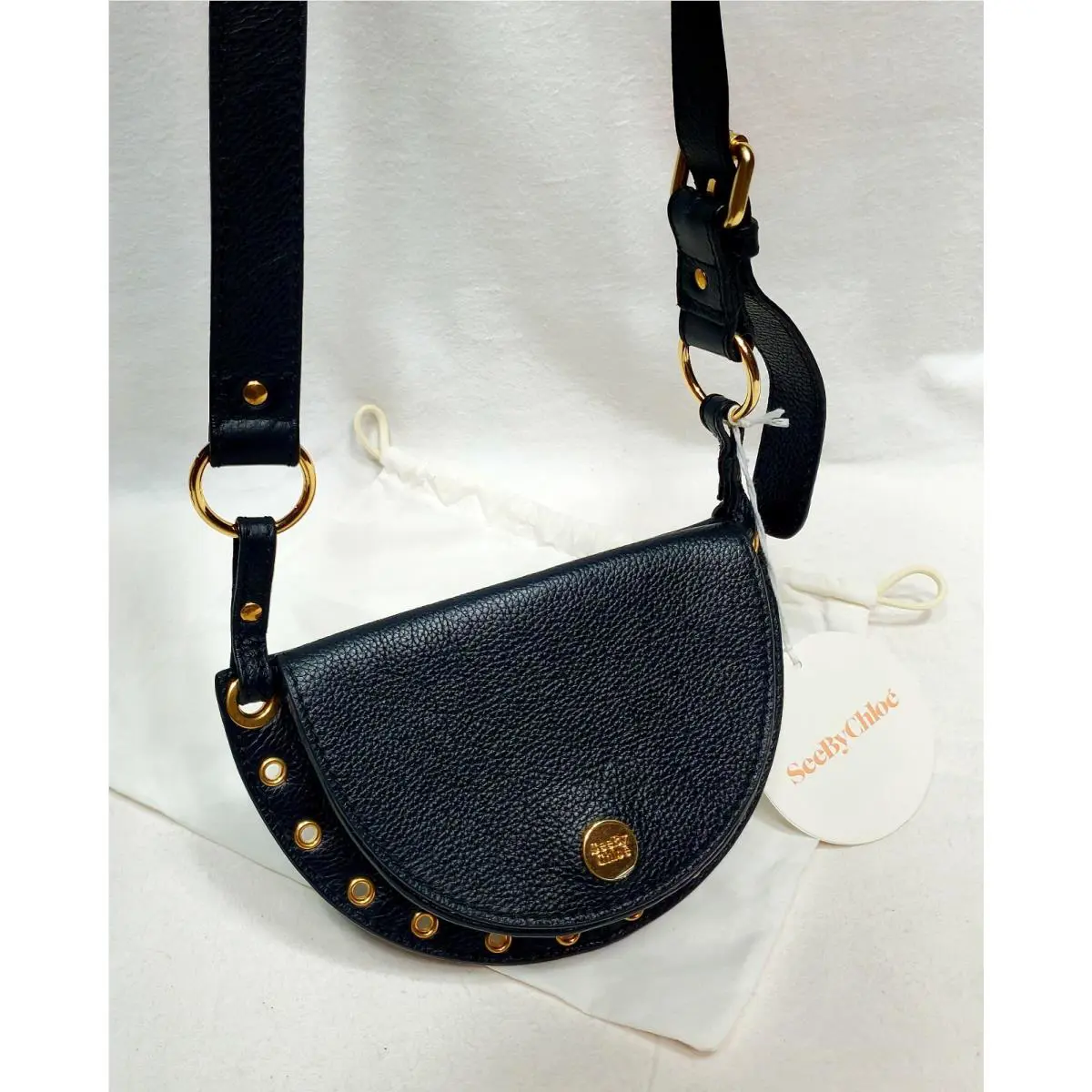 See by Chloe Black Kriss Waist or Shoulder Leather Bag Dust Bag