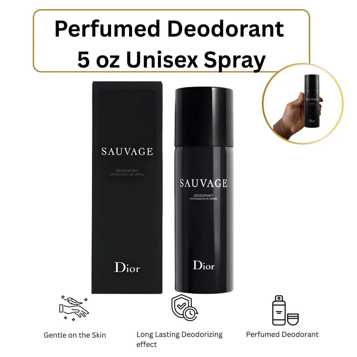 Christian  Sauvage Men`s Deodorant Spray 5 Ounce by Dior