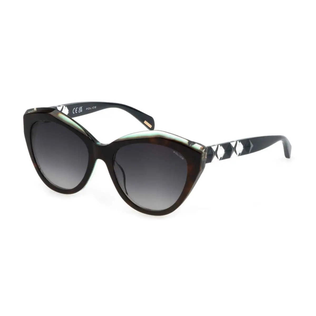 Police SPLL35 Sunglasses 07NV Havana Green 55mm Unisex