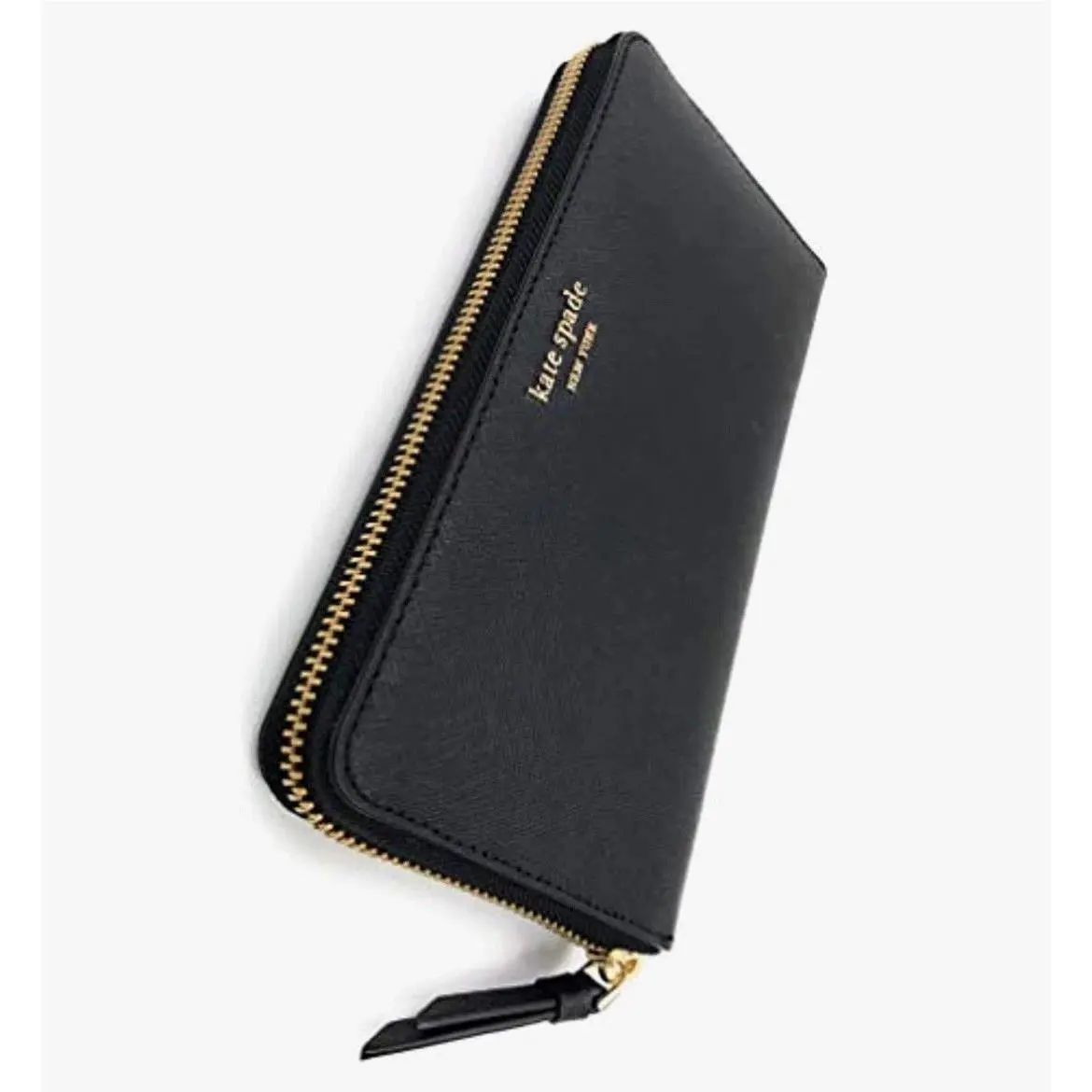 Kate Spade Continental Wallet Saffiano Leather Black PWRU7774 New
