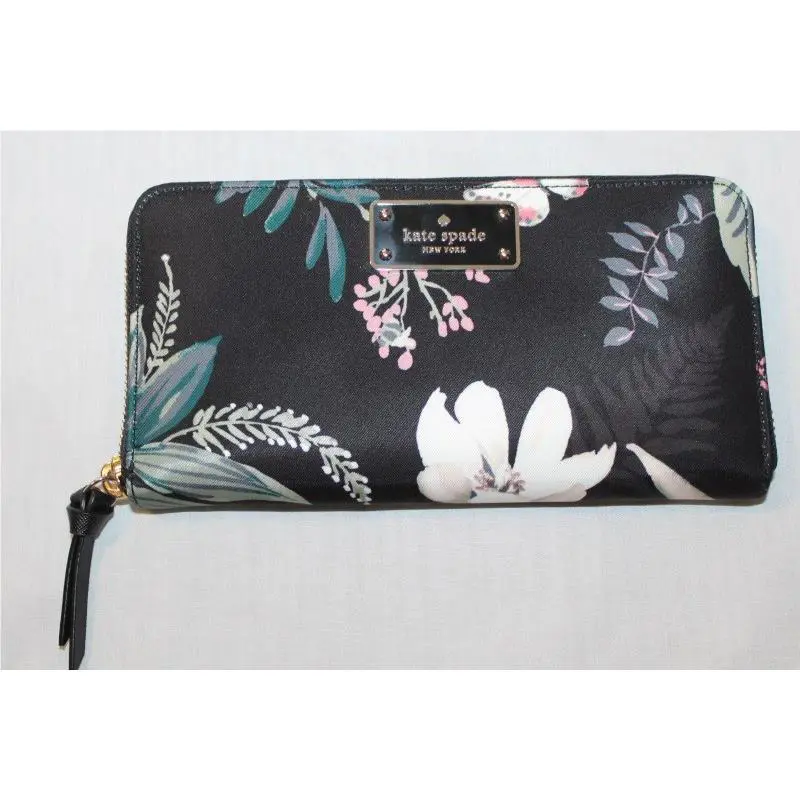 New Kate Spade Wilson Road Botanical Floral Wallet
