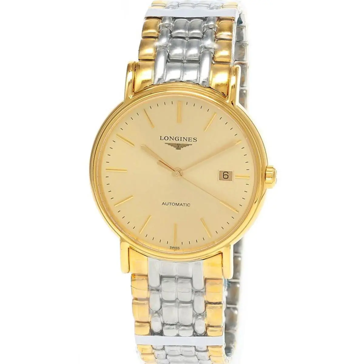 Longines Presence Automatic Champagne Dial Two Men`s Watch L4.921.2.32.7