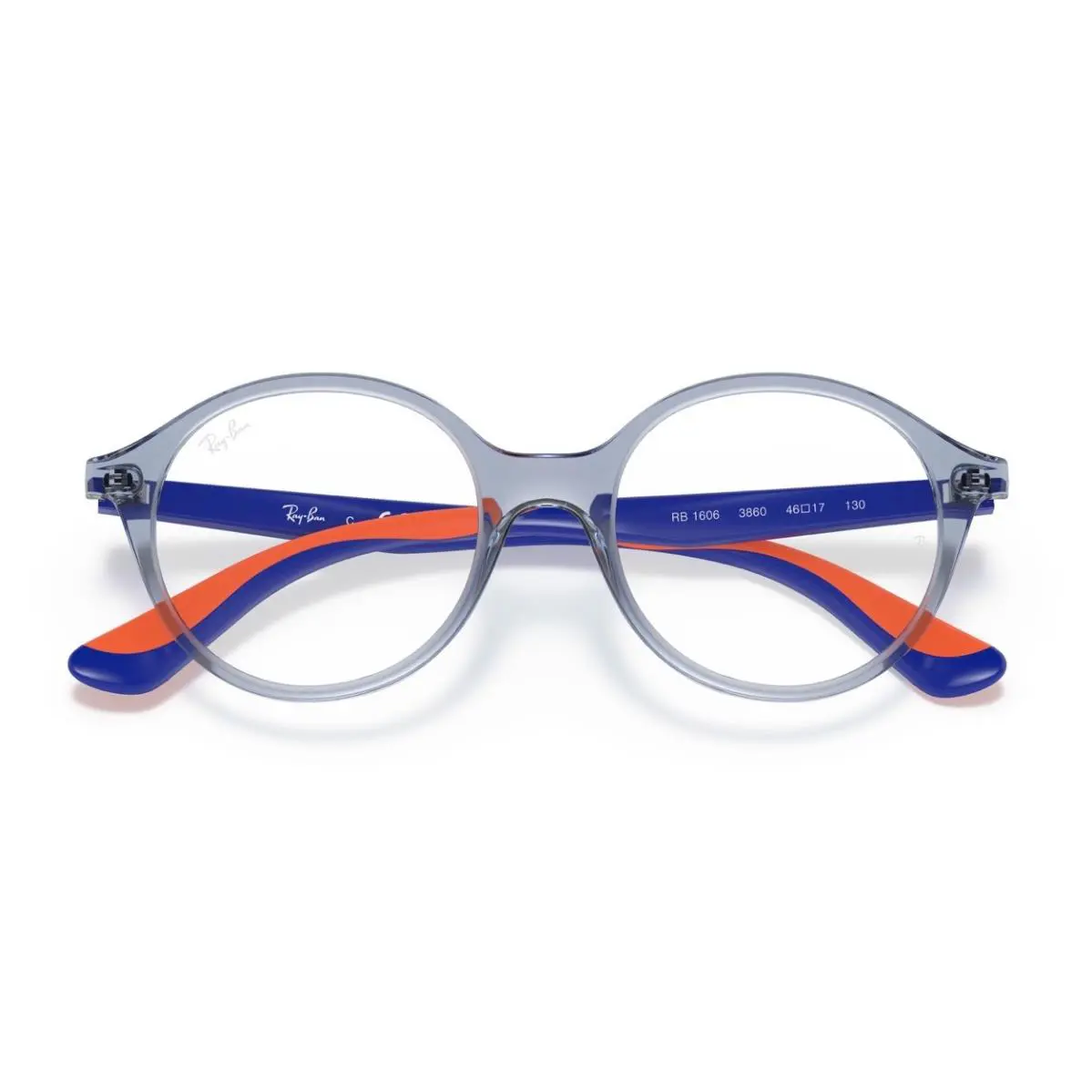 Ray Ban Junior RB1606 3860 Blue/orange Kids Unisex Eyeglasses Frames 44-17-130