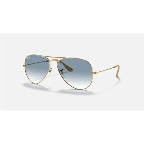 Ray-ban Sunglasses RB 3025 Aviator Large Metal 001/3F 58-14 135 Gold w/ Blue