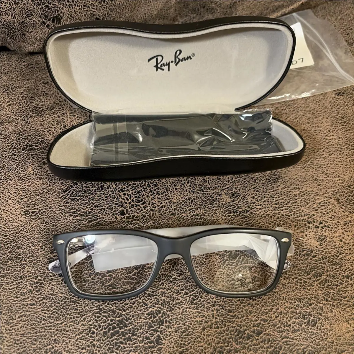 Ray Ban Rbx 5228 5405 Square Black Gray Eyeglasses Optical Frame 53-17-140