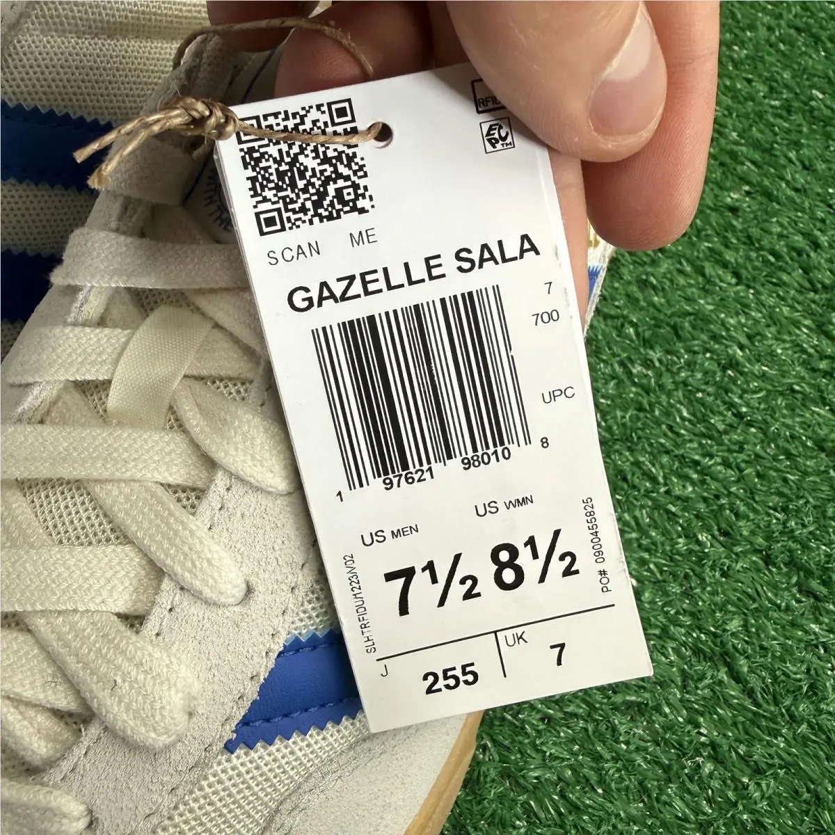 Adidas shoes - adidas Gazelle Sala Off White Blue Cloud White - JR3839 - White 8