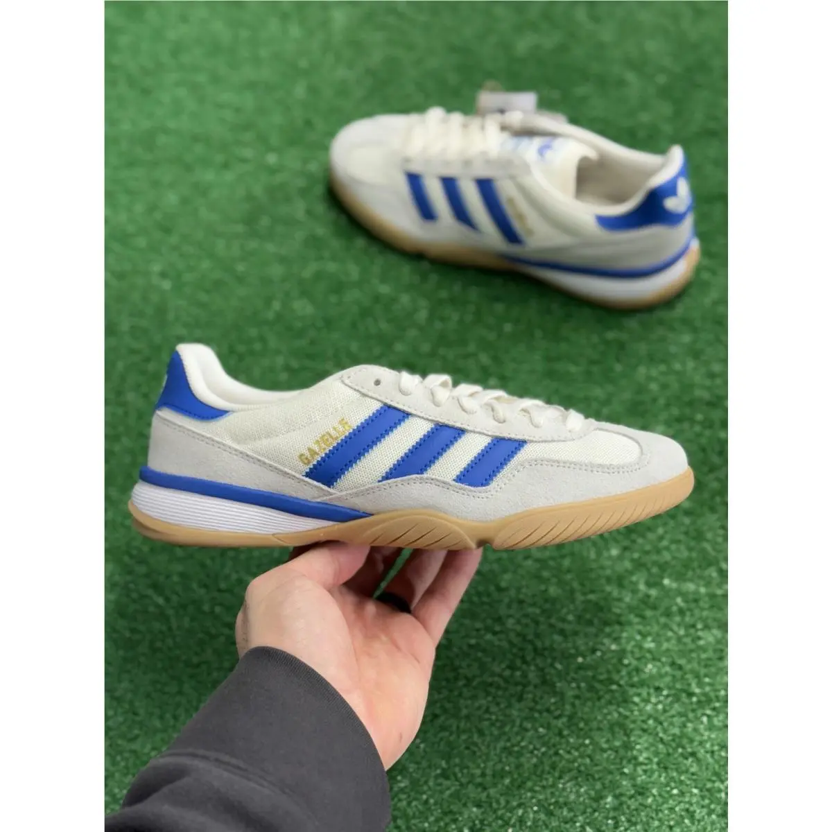 Adidas shoes - adidas Gazelle Sala Off White Blue Cloud White - JR3839 - White 4