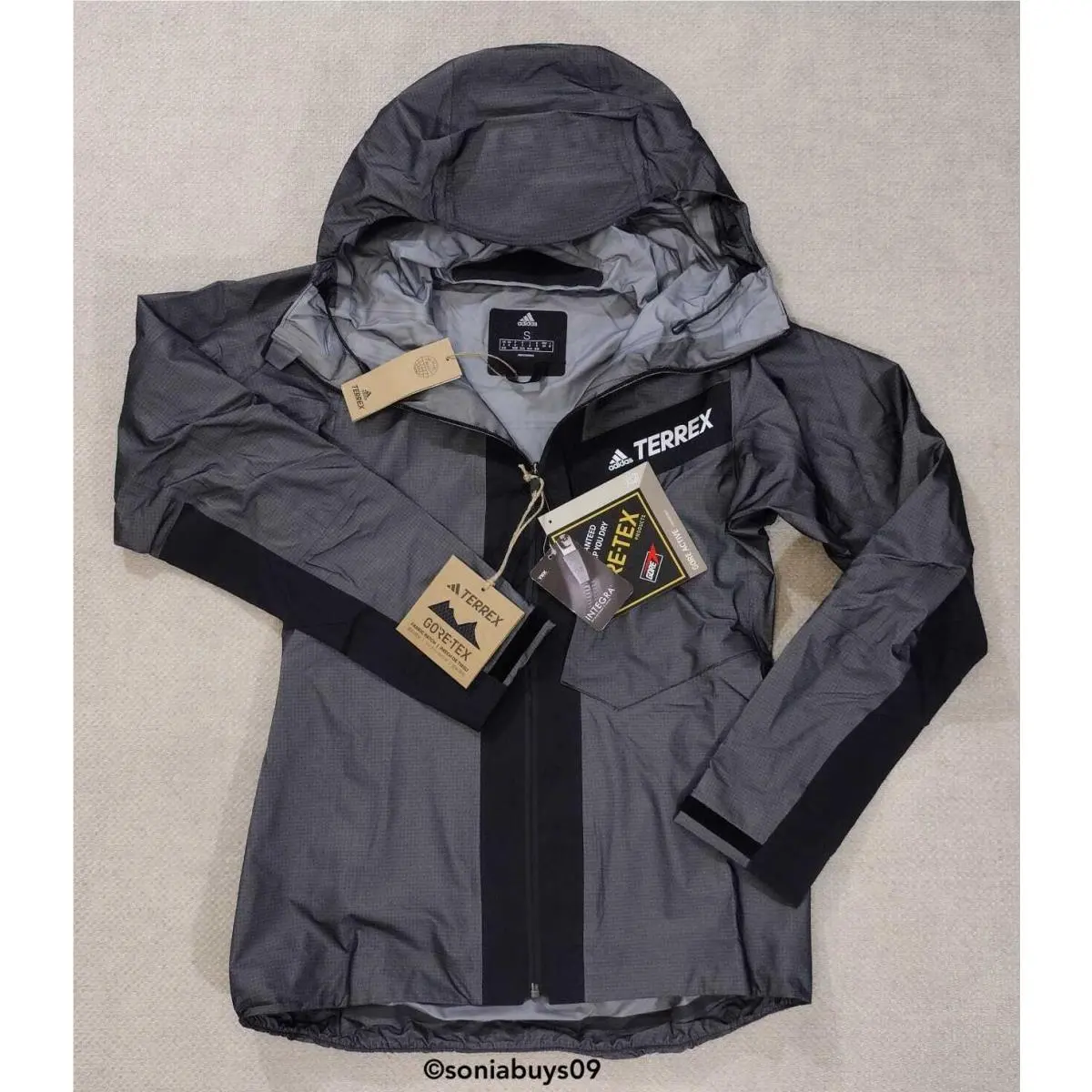Adidas Women`s Terrex Techrock Light Gore-tex Jacket HF8853 Black Size S