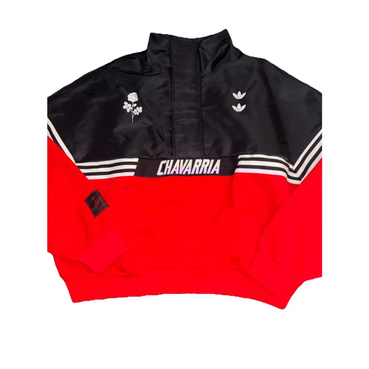 Adidas x Willy Chavarria Sweatshirt Half-zip Pullover Jacket Black/red Large