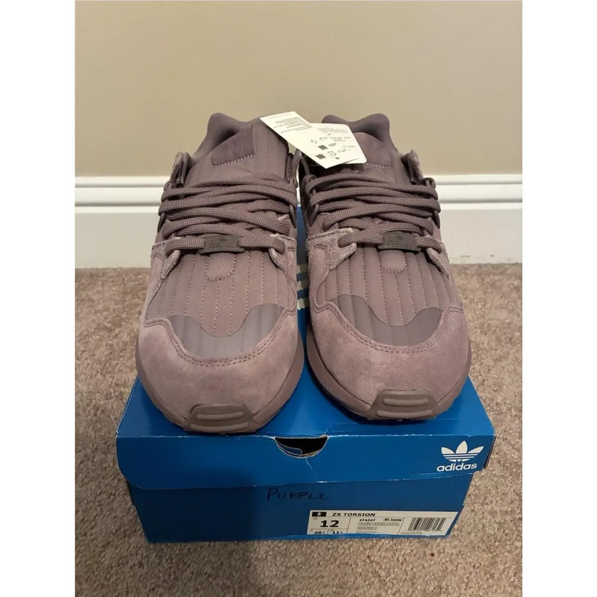 Adidas ZX Torsion Legacy Purple Sneakers Mens Size US-12