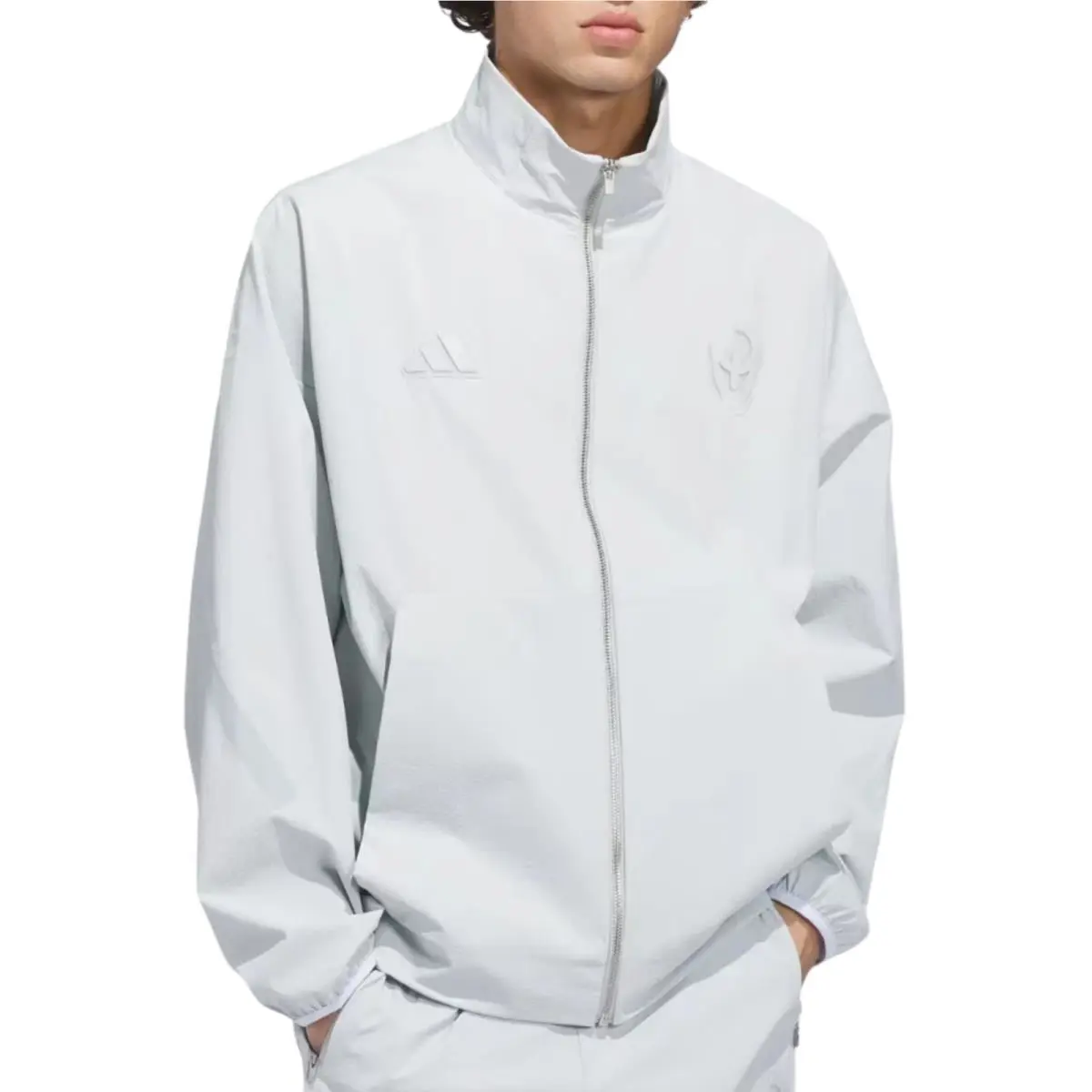 Adidas clothing - Mahomes Too Cold Woven ZNE Track Jacket - KB0314 - Gray (UPC: 197618494373) 3