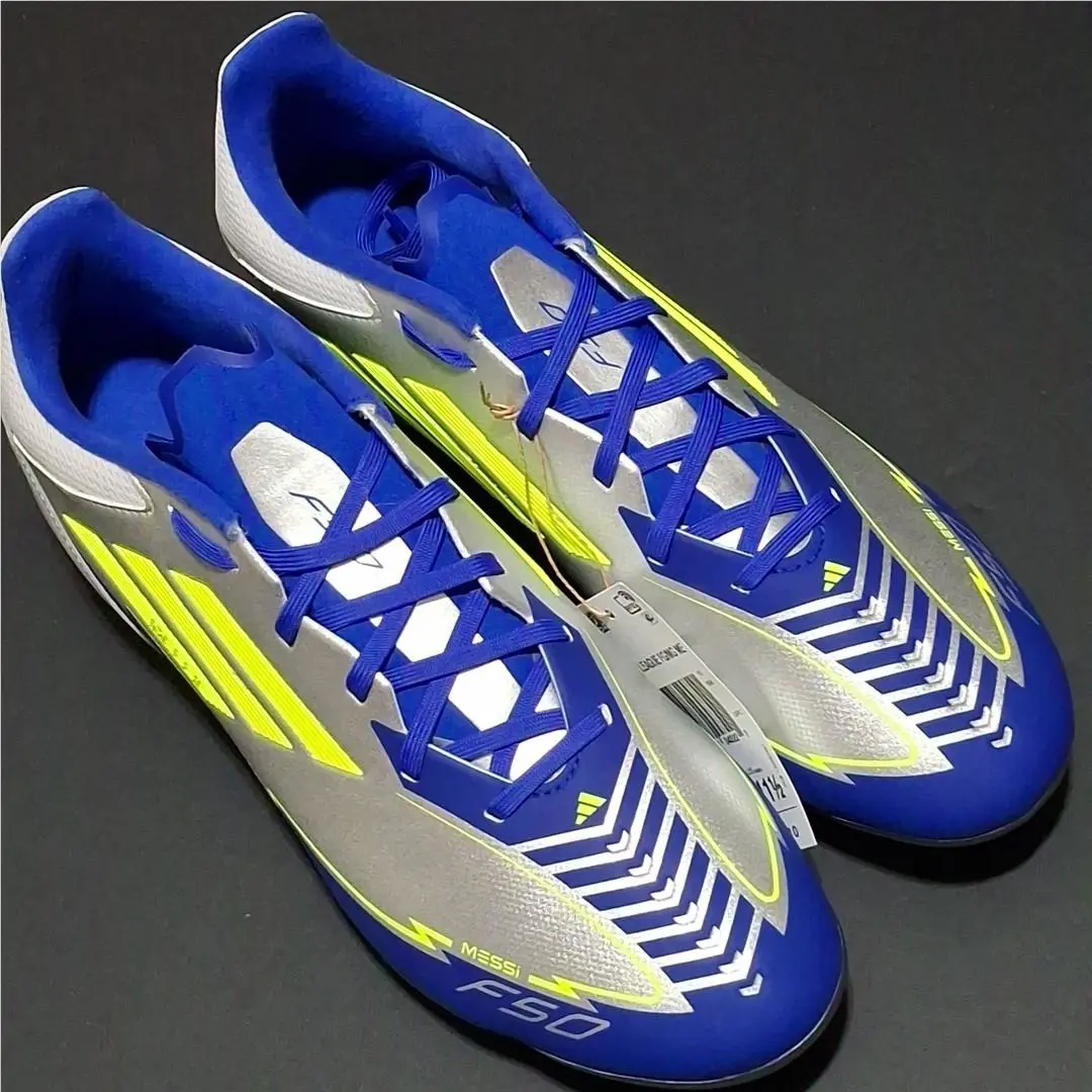 Adidas M-10.5 F50 League Fg/mg Messi Silver Metallic/solar Yellow/lucid Blue
