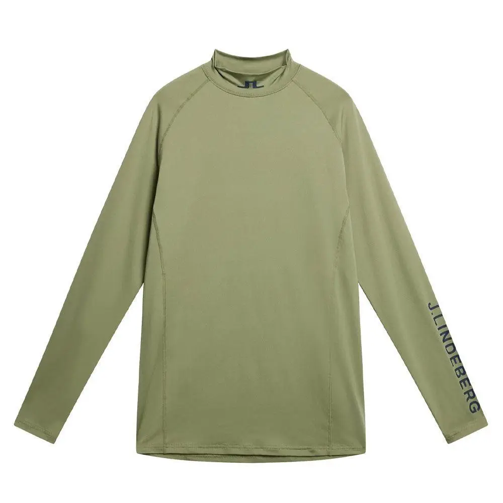 Adidas J.lindeberg Men Aello Soft Compression Top Golf Baselayer Oil Green - SS24