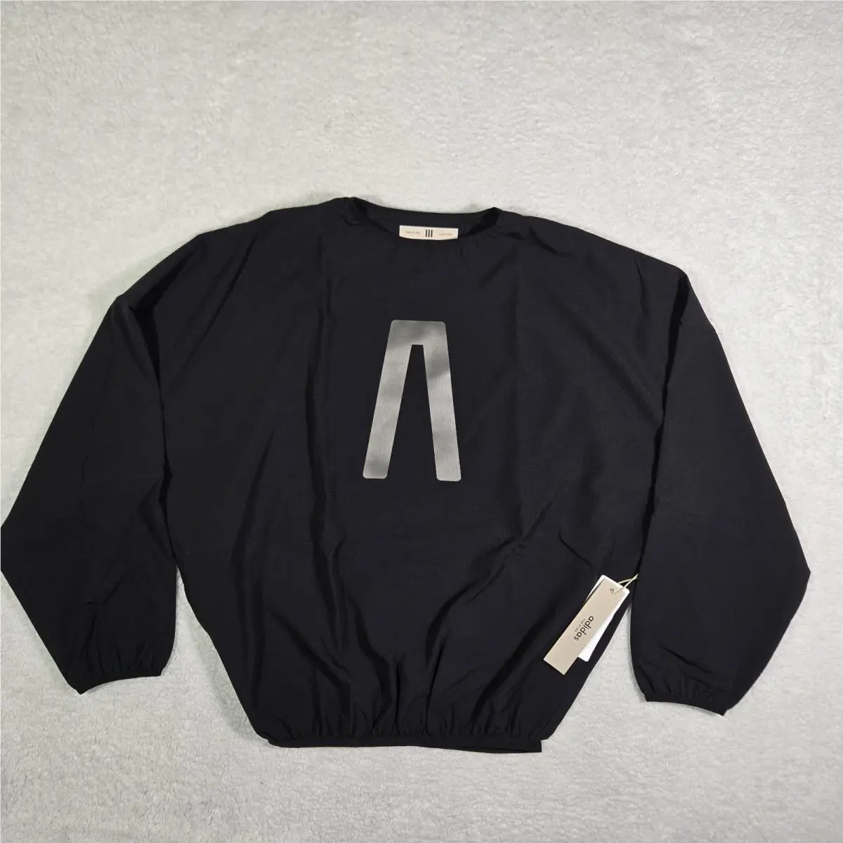 Mens XS Oversize Adidas Fear of God Athletics Crewneck Pullover Black JZ7376