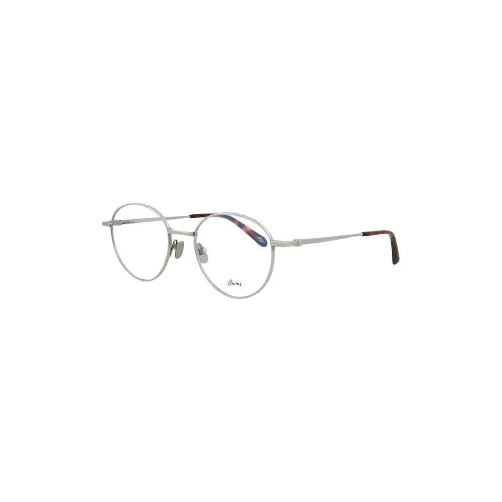 51mm  Novelty Oval Optical Glasses in Silver Transparent by Brioni