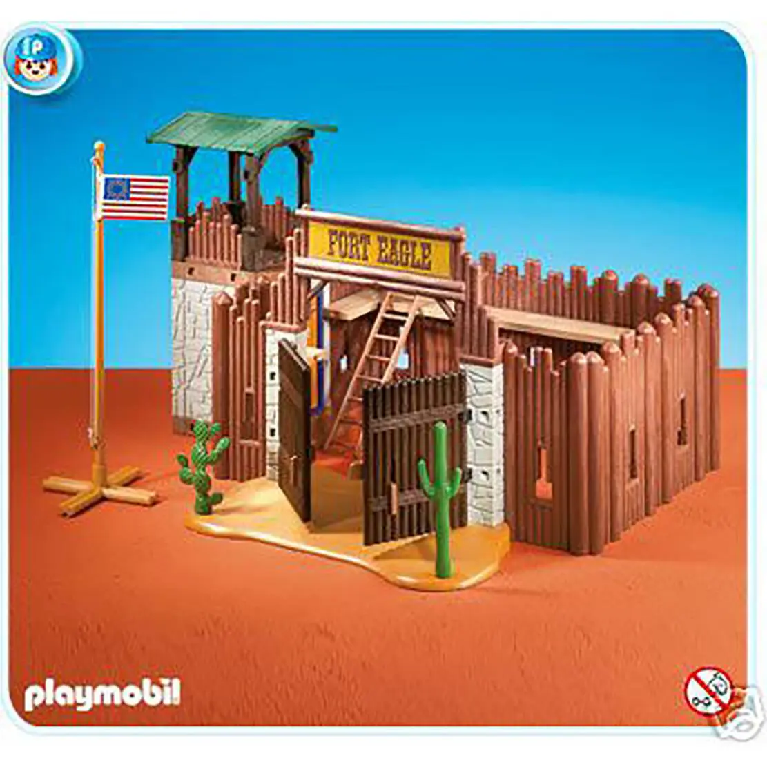 Playmobil 7936 Fort Eagle - Vintage Western Stockade Fort - Mint - 2011